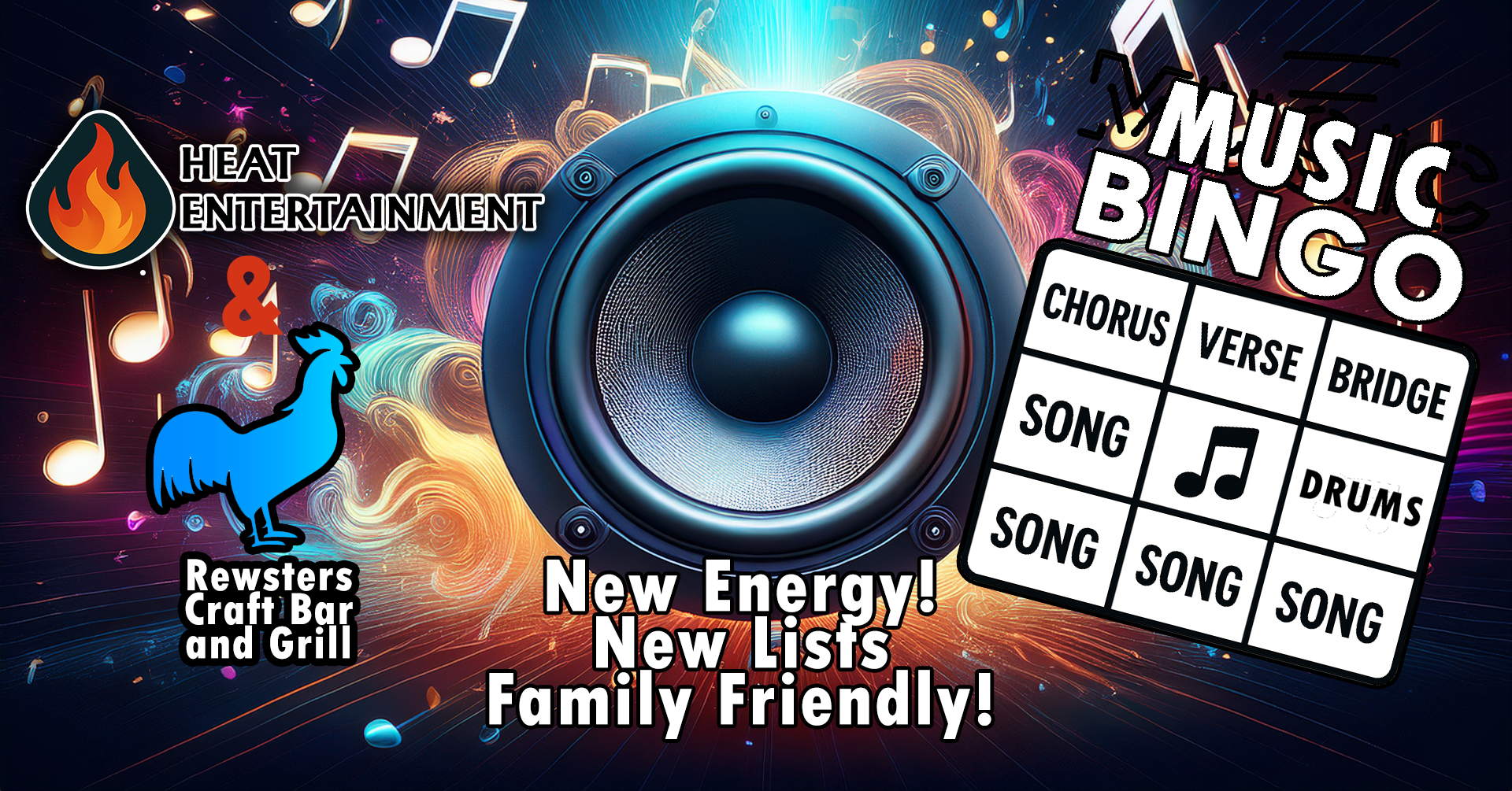 Music Bingo at Rewsters Craft Bar and Grill – Family Friendly!