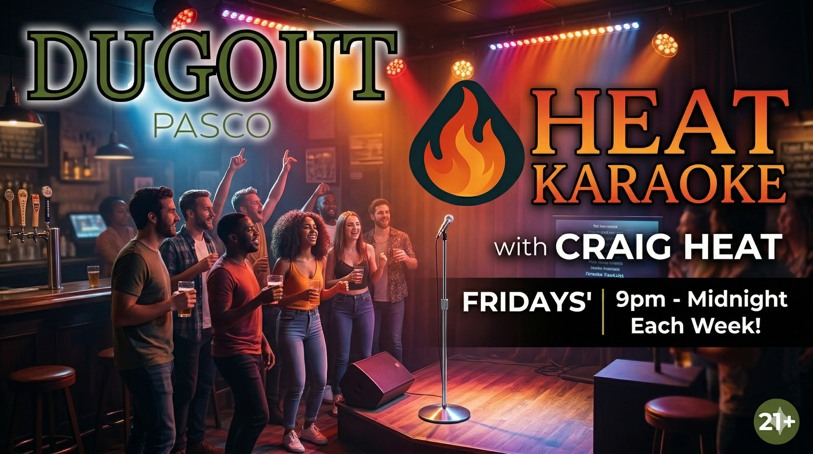 Friday Night Heat Karaoke at Pasco Dugout with Craig Heat