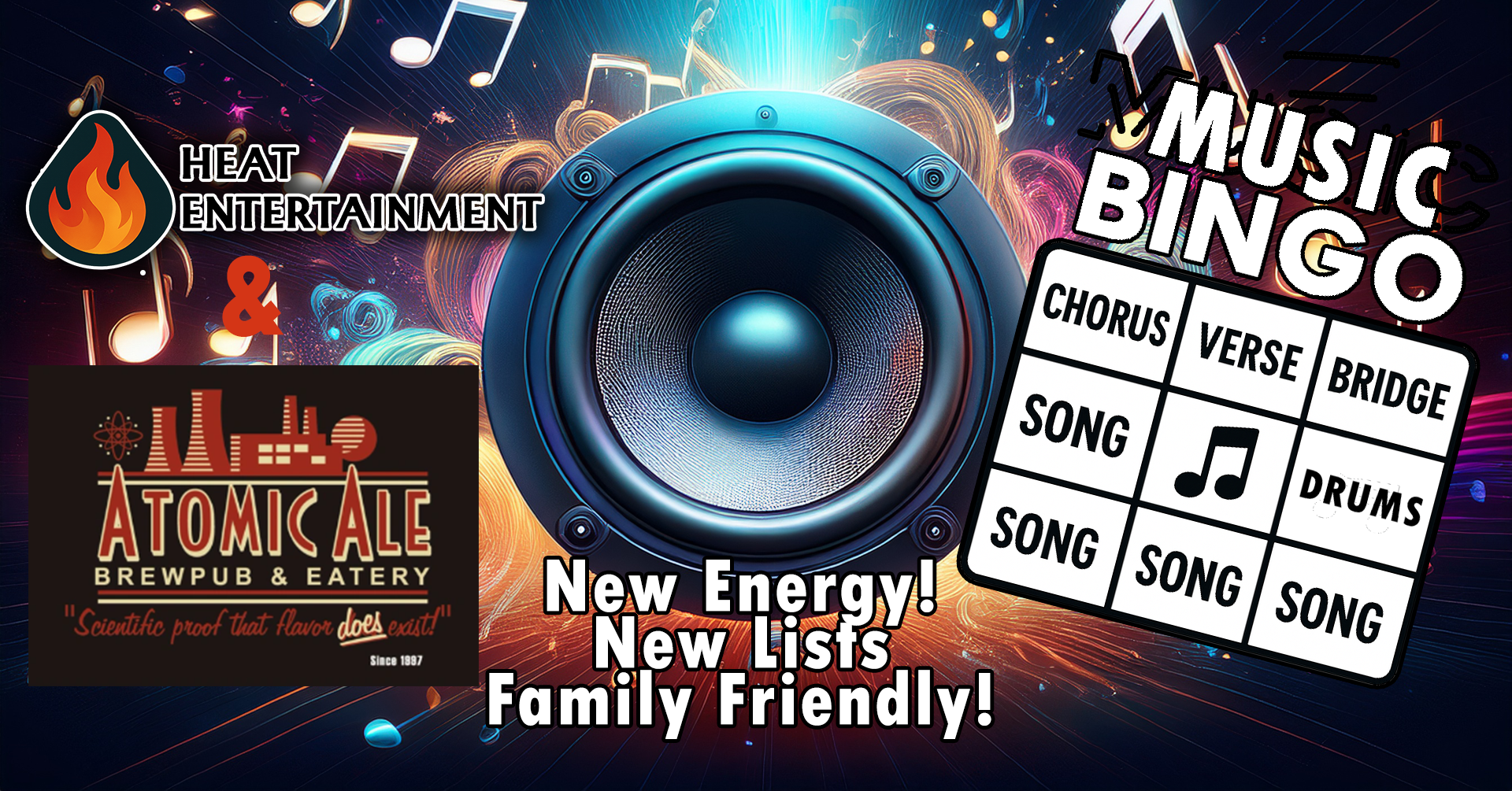 Heat Top Hits Bingo at Atomic Ale Brewpub and Eatery