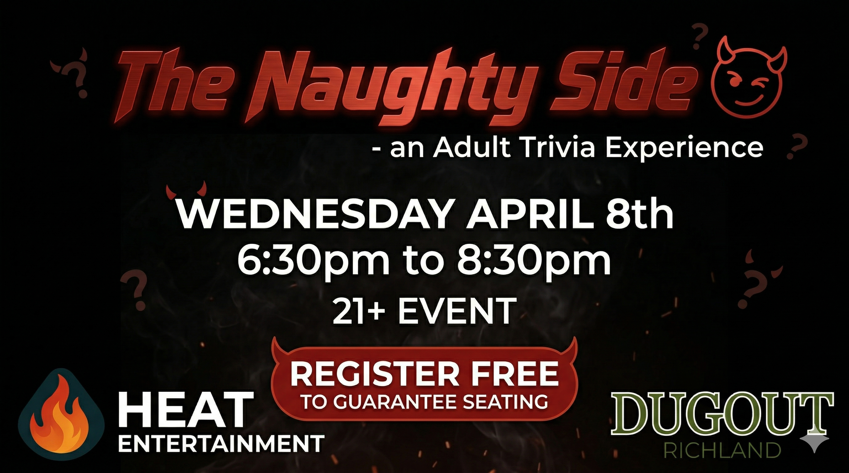 THE NAUGHTY SIDE โ An Adult Trivia Experience at Richland Dugout